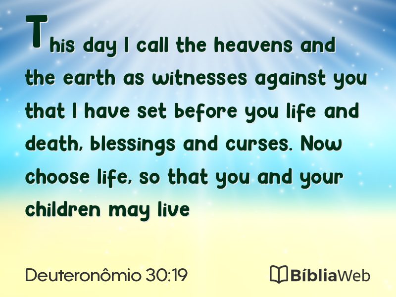 Deuteronômio 30:19 em imagem para compartilhar