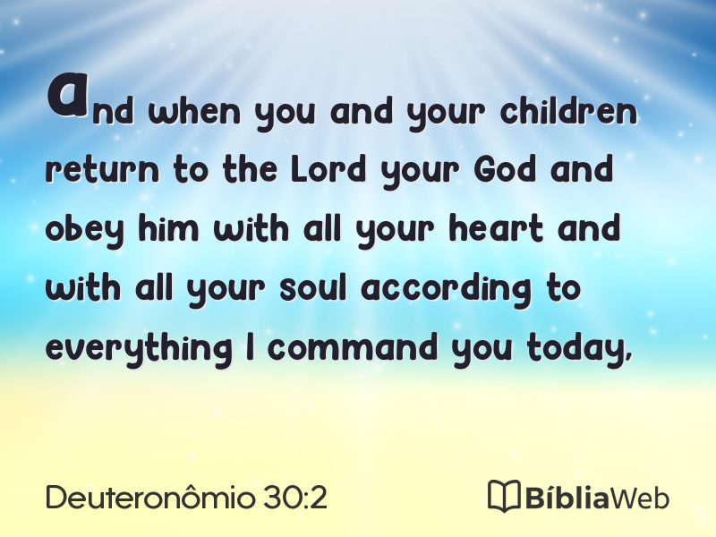 Deuteronômio 30:2 em imagem para compartilhar