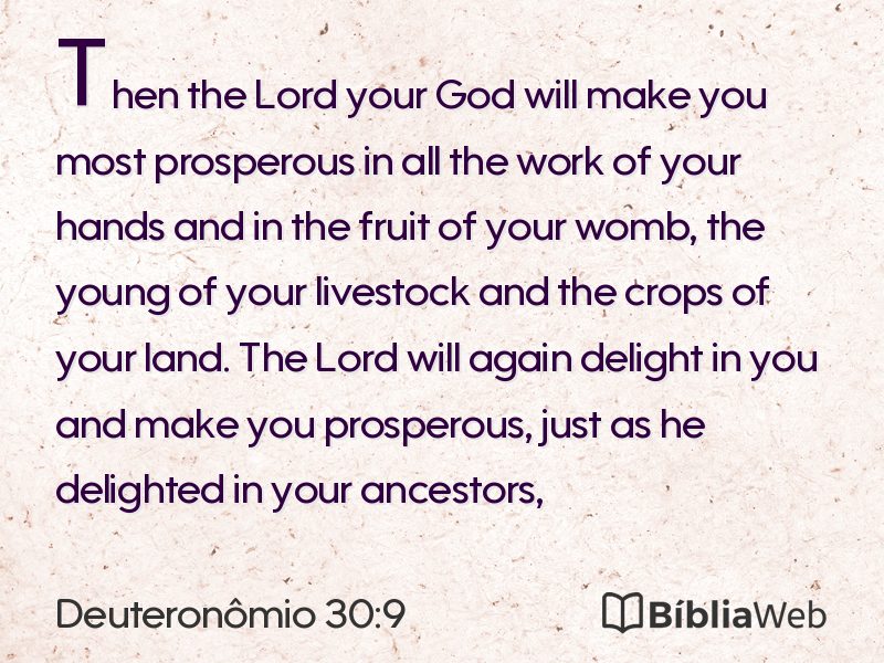 Deuteronômio 30:9 em imagem para compartilhar