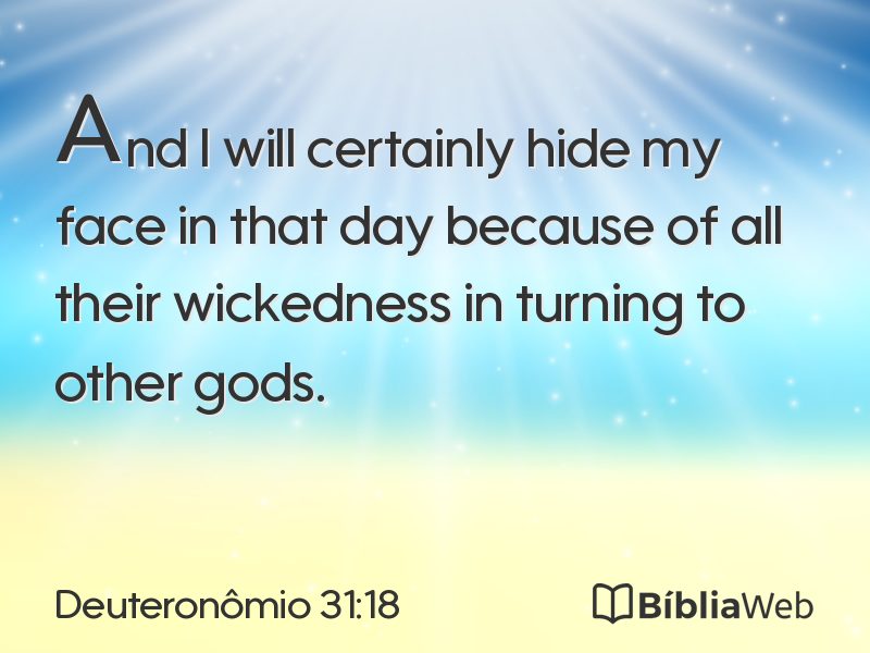 Deuteronômio 31:18 em imagem para compartilhar