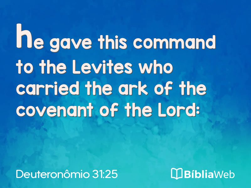 Deuteronômio 31:25 em imagem para compartilhar