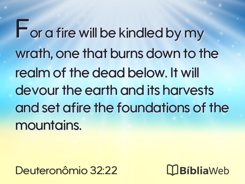Deuteronômio 32:22 em imagem para compartilhar