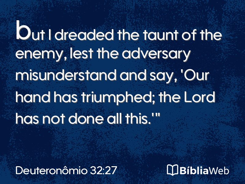 Deuteronômio 32:27 em imagem para compartilhar