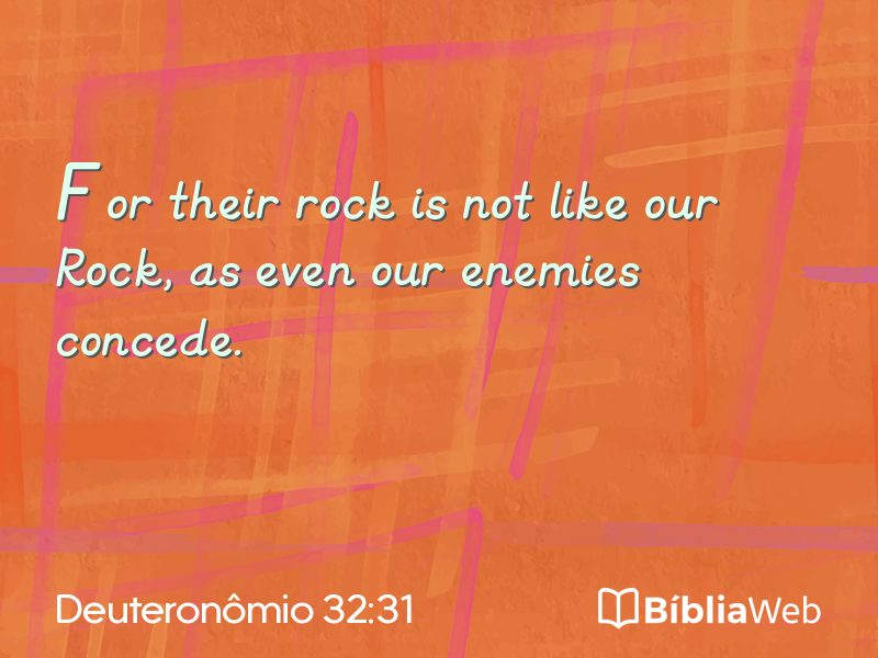 Deuteronômio 32:31 em imagem para compartilhar