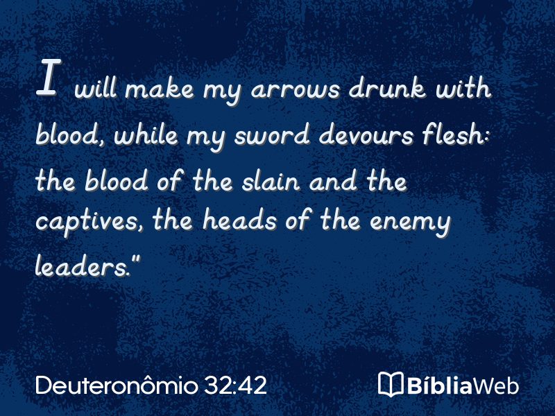 Deuteronômio 32:42 em imagem para compartilhar