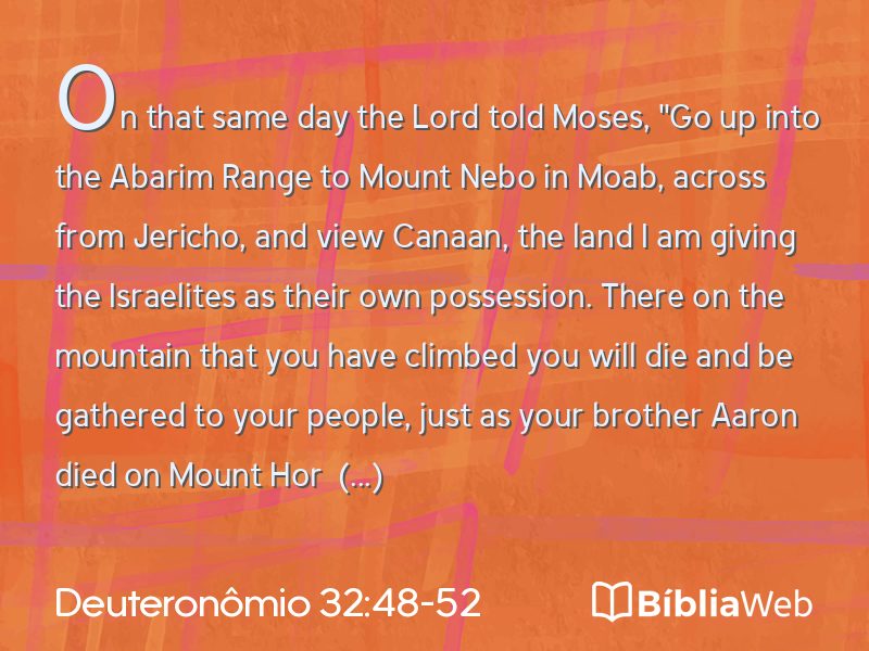 Deuteronômio 32:48-52 em imagem para compartilhar