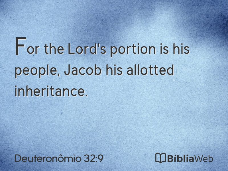 Deuteronômio 32:9 em imagem para compartilhar