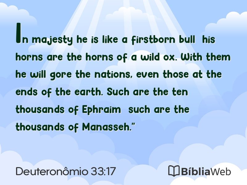 Deuteronômio 33:17 em imagem para compartilhar