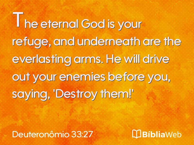 Deuteronômio 33:27 em imagem para compartilhar