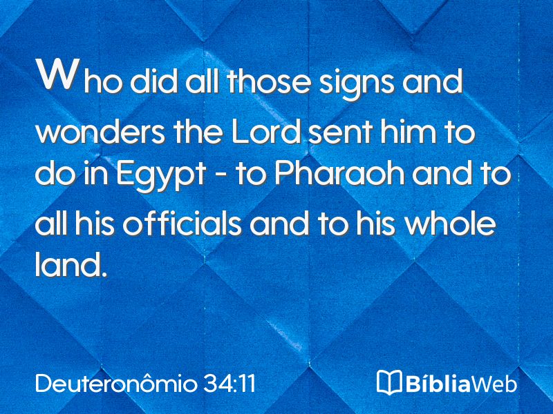 Deuteronômio 34:11 em imagem para compartilhar