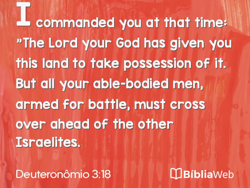 Deuteronômio 3:18 em imagem para compartilhar