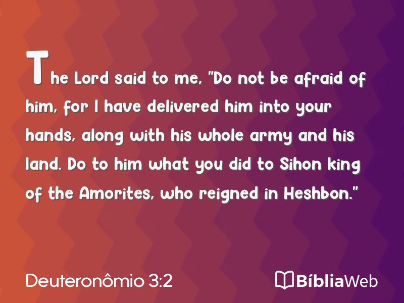Deuteronômio 3:2 em imagem para compartilhar