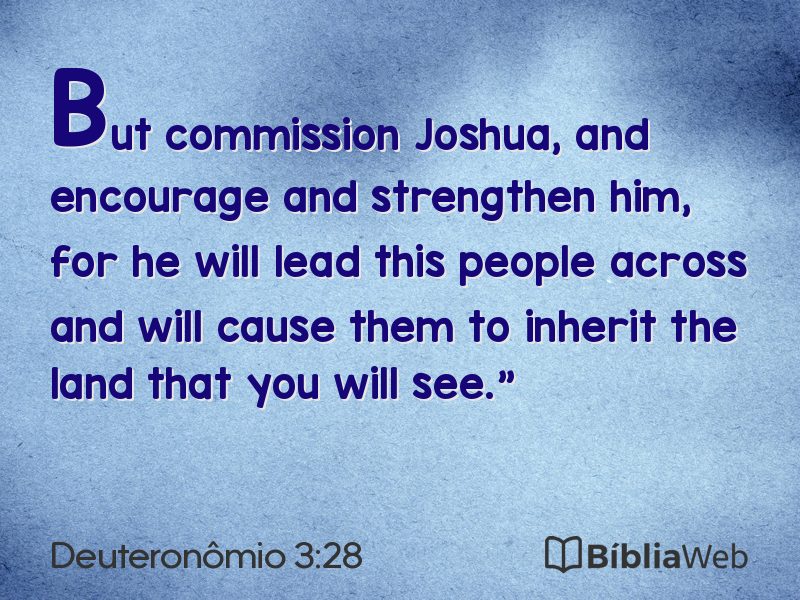 Deuteronômio 3:28 em imagem para compartilhar
