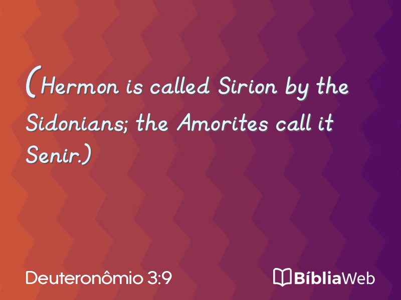Deuteronômio 3:9 em imagem para compartilhar