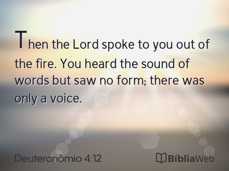 Deuteronômio 4:12 em imagem para compartilhar