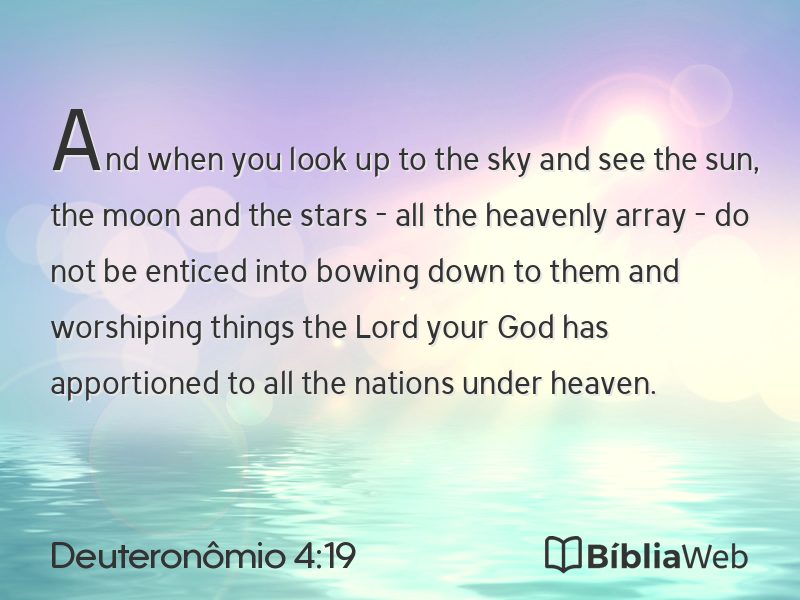 Deuteronômio 4:19 em imagem para compartilhar