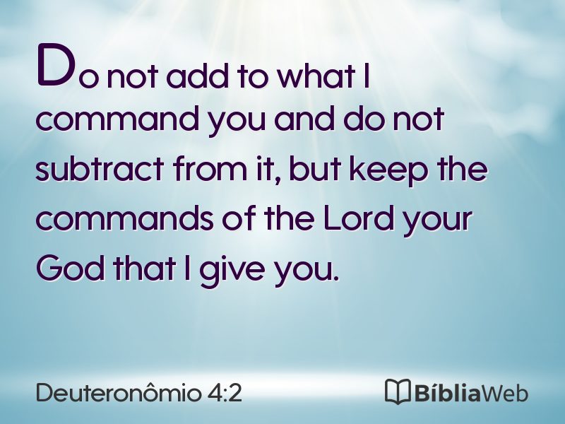 Deuteronômio 4:2 em imagem para compartilhar