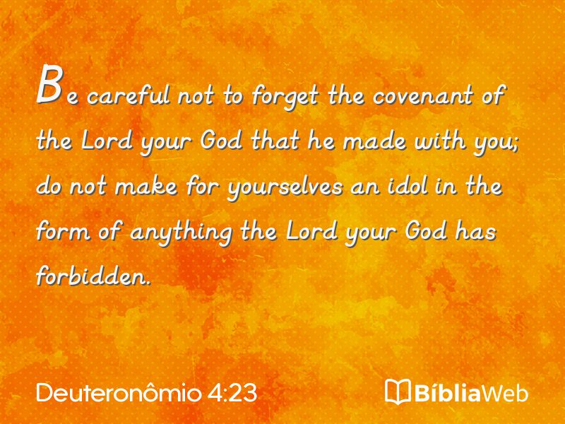 Deuteronômio 4:23 em imagem para compartilhar