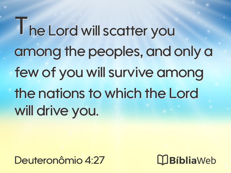 Deuteronômio 4:27 em imagem para compartilhar