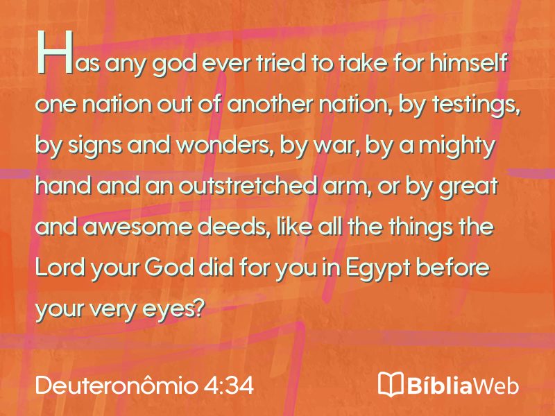 Deuteronômio 4:34 em imagem para compartilhar