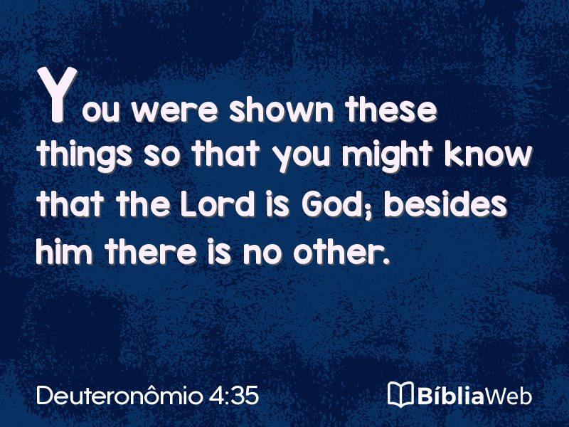 Deuteronômio 4:35 em imagem para compartilhar