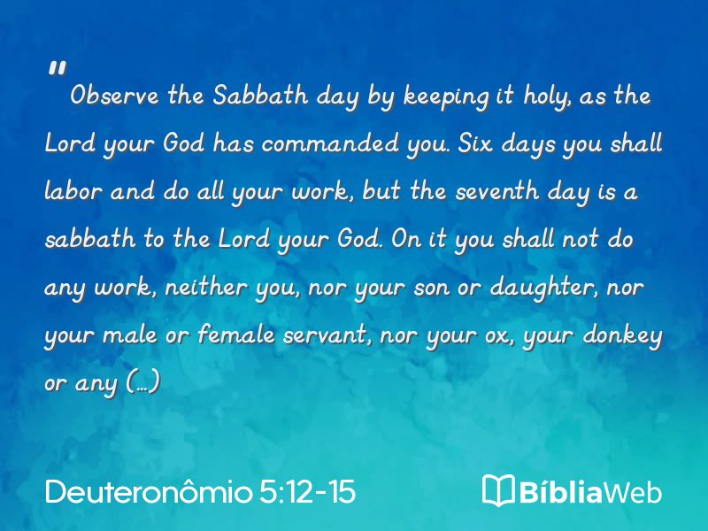 Deuteronômio 5:12-15 em imagem para compartilhar
