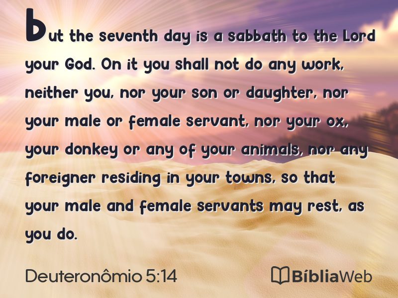 Deuteronômio 5:14 em imagem para compartilhar