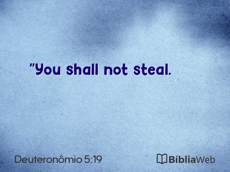 Deuteronômio 5:19 em imagem para compartilhar