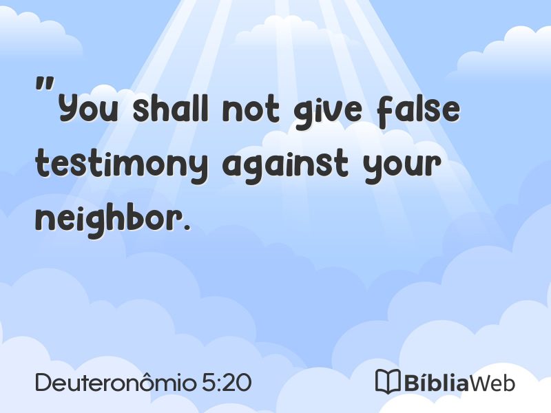 Deuteronômio 5:20 em imagem para compartilhar