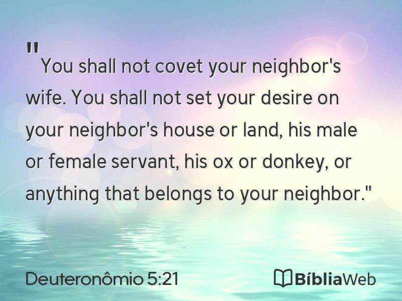 Deuteronômio 5:21 em imagem para compartilhar