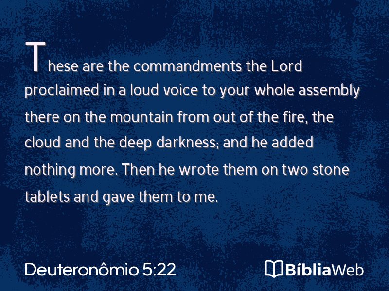 Deuteronômio 5:22 em imagem para compartilhar