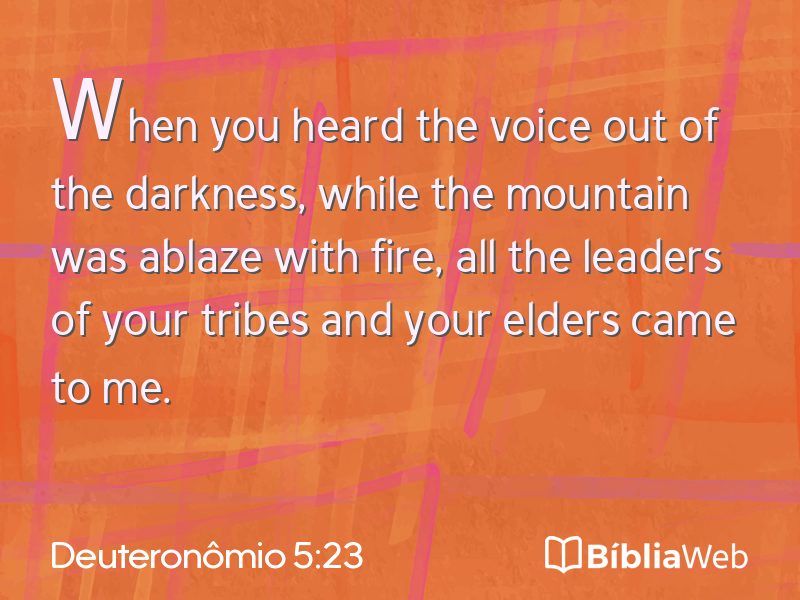 Deuteronômio 5:23 em imagem para compartilhar