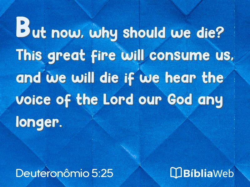 Deuteronômio 5:25 em imagem para compartilhar