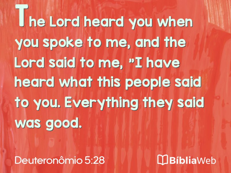 Deuteronômio 5:28 em imagem para compartilhar