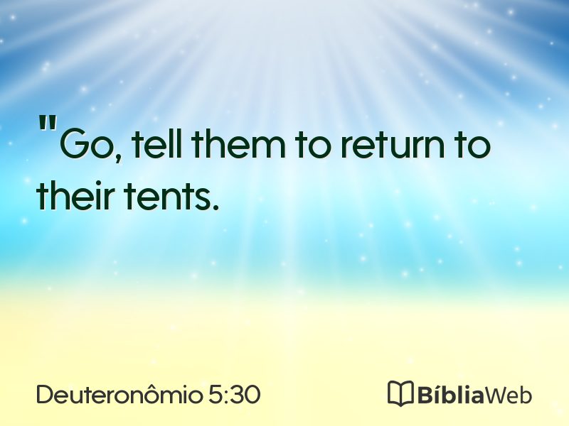 Deuteronômio 5:30 em imagem para compartilhar