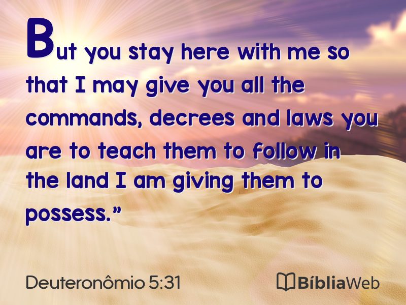 Deuteronômio 5:31 em imagem para compartilhar