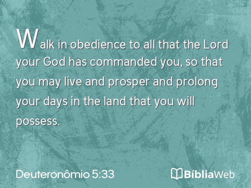 Deuteronômio 5:33 em imagem para compartilhar