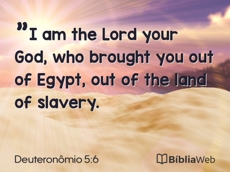 Deuteronômio 5:6 em imagem para compartilhar