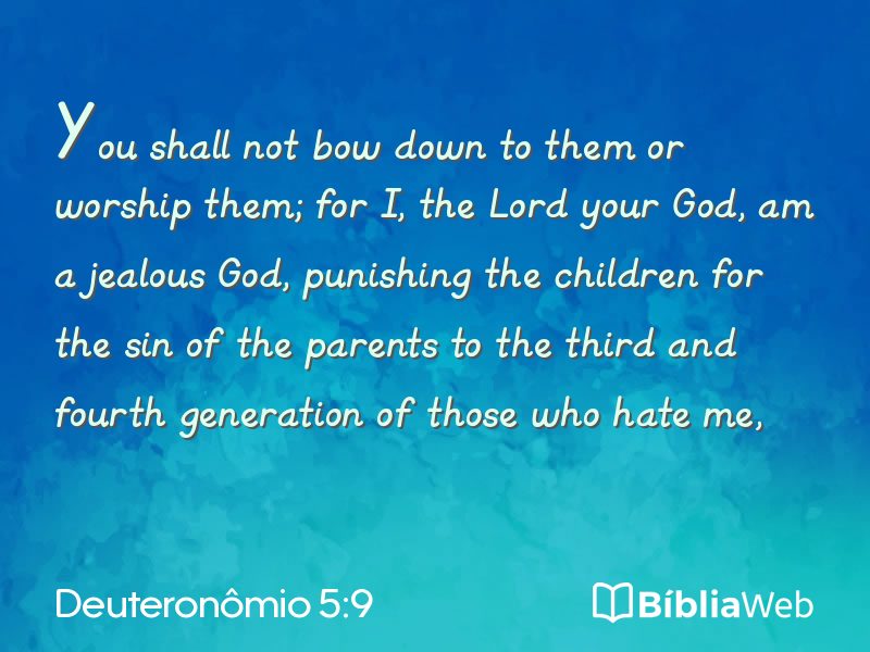 Deuteronômio 5:9 em imagem para compartilhar