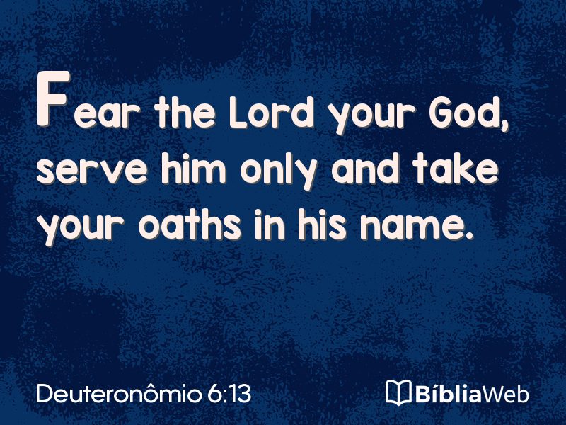 Deuteronômio 6:13 em imagem para compartilhar