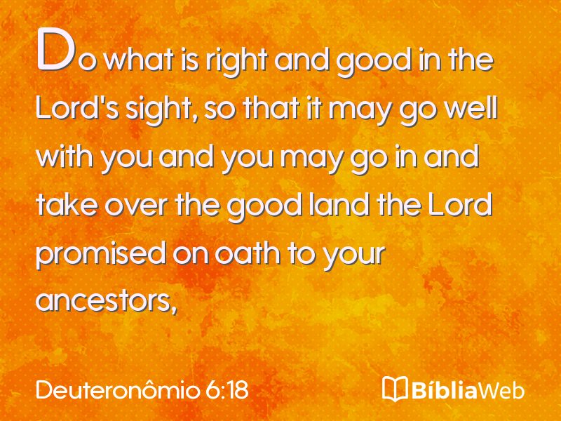 Deuteronômio 6:18 em imagem para compartilhar