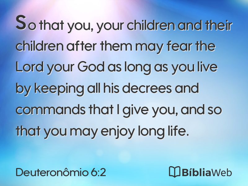 Deuteronômio 6:2 em imagem para compartilhar