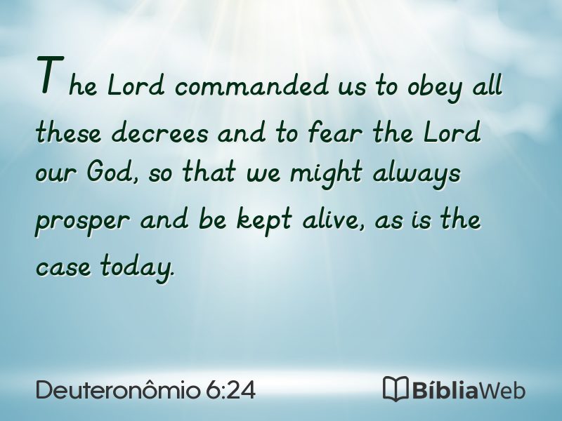 Deuteronômio 6:24 em imagem para compartilhar