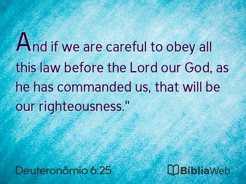 Deuteronômio 6:25 em imagem para compartilhar