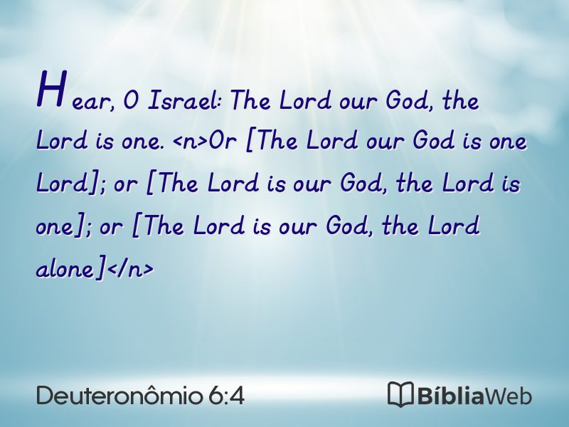 Deuteronômio 6:4 em imagem para compartilhar