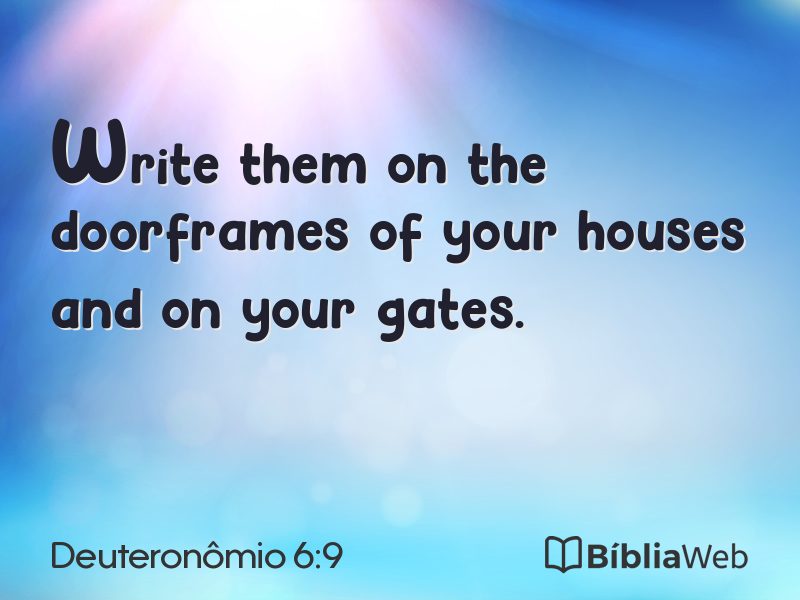 Deuteronômio 6:9 em imagem para compartilhar