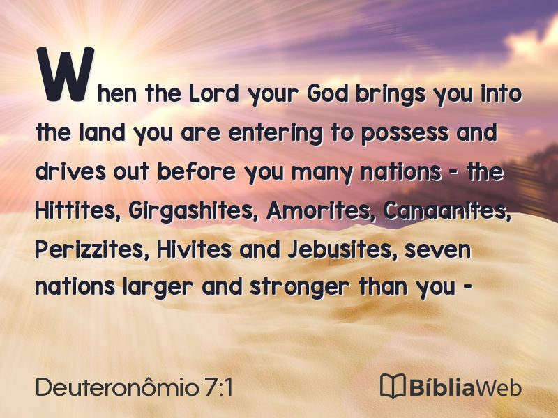 Deuteronômio 7:1 em imagem para compartilhar