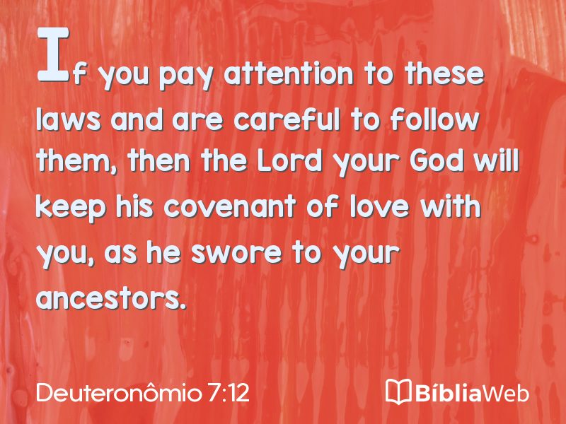 Deuteronômio 7:12 em imagem para compartilhar