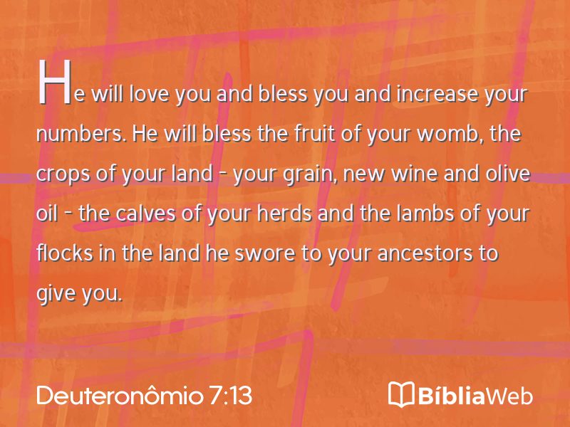 Deuteronômio 7:13 em imagem para compartilhar