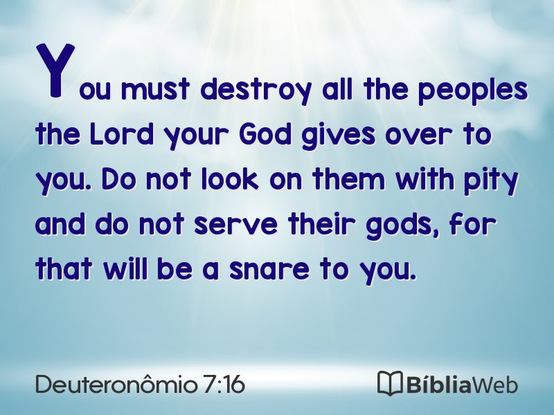 Deuteronômio 7:16 em imagem para compartilhar